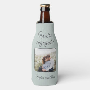 Enfriador De Botellas Fiesta de Compromiso Verde Salvia Estamos Comprome
