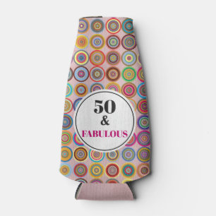 Enfriador De Botellas Fiesta de cumpleaños número 50 Círculos moderno