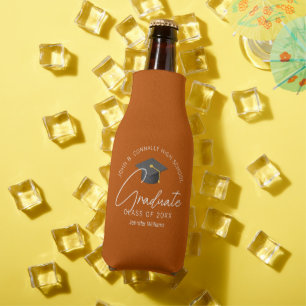 Enfriador De Botellas Fiesta de Graduación Personalizada Naranja Quemada