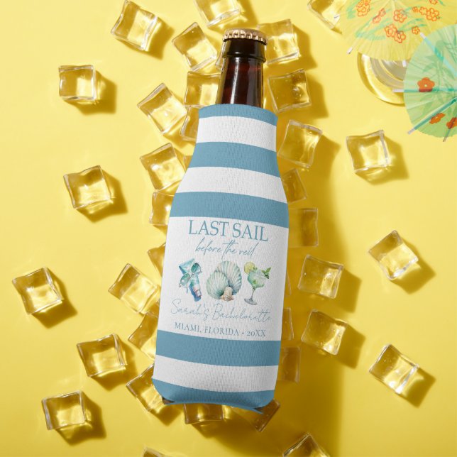 Enfriador De Botellas Fiesta de Soltera en Crucero Personalizada (Verano in situ)