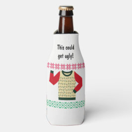 Enfriador De Botellas Fiesta de Suéter de Navidad Feo Personalizado