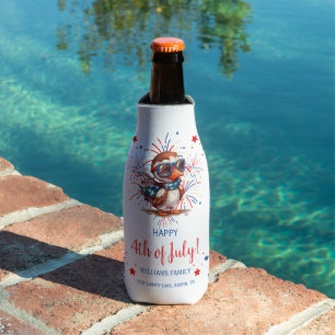 Enfriador De Botellas Fiesta de verano de águila patriótica USA 4 de jul