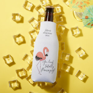 Enfriador De Botellas Flamenco Rosa Bridal Shower Flamazing Blanco