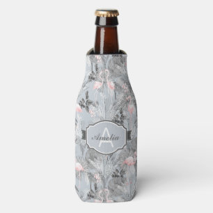 Enfriador De Botellas Flamingo Orquídea Trópico Patrón Gris ID868