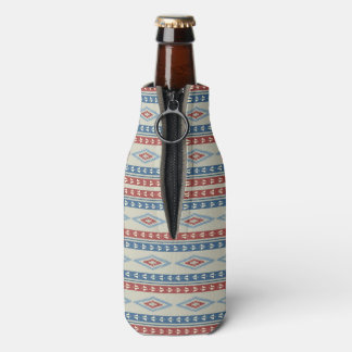 Enfriador De Botellas Flechas Tribales Vintales En Rojo Y Azul