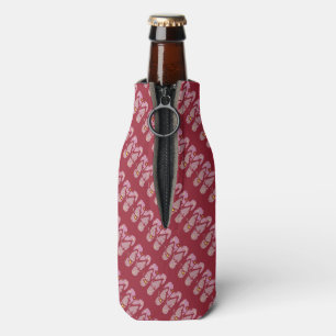 Enfriador De Botellas Flip-flop rosado del verano