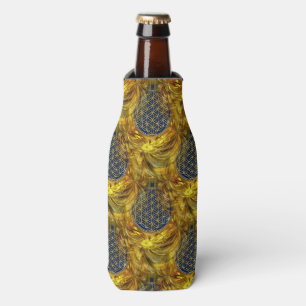 Enfriador De Botellas Flor de la vida - patrón ininterrumpido - brillo d