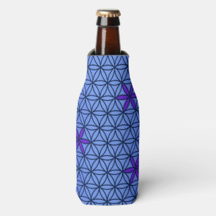 Enfriador De Botellas Flor de vida - sello de patrón sin soldadura - azu