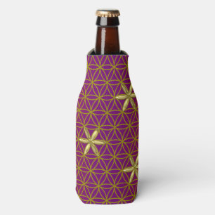 Enfriador De Botellas Flor de vida - sello de patrón sin soldadura - oro