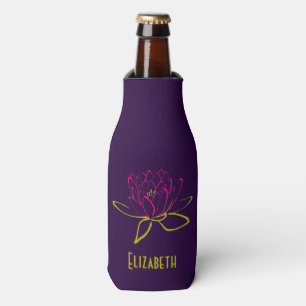Enfriador De Botellas Flor Lotus personalizada / Lirio de agua