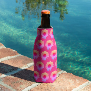 Enfriador De Botellas Flor rosa Flor Amarillo Refrigerador