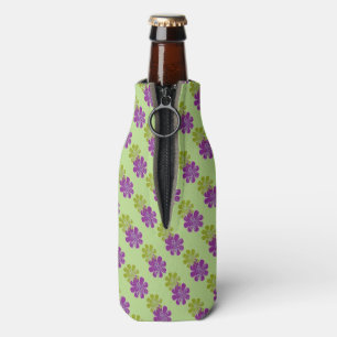 Enfriador De Botellas Flores caprichosas (verde/púrpura)
