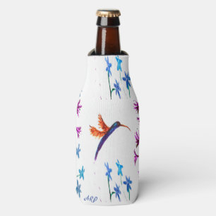 Enfriador De Botellas Flores de pájaros florales de pájaro Hummingbird P