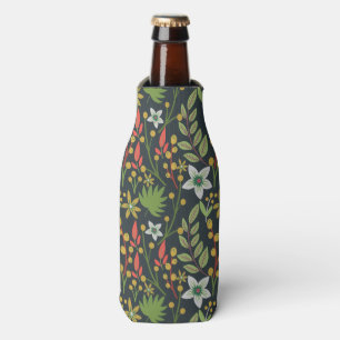 Enfriador De Botellas Flores de patrón sin costura y flor coloridas