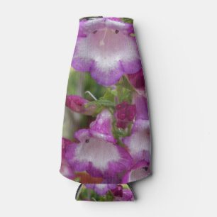 Enfriador De Botellas Flores de pentón morado y blanco