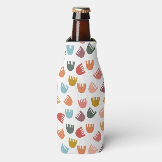 Enfriador De Botellas Flores mixtas de boho (Frente de la botella)