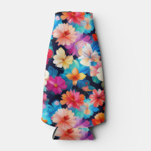 Enfriador De Botellas Flores multicolores florales patrón-37566