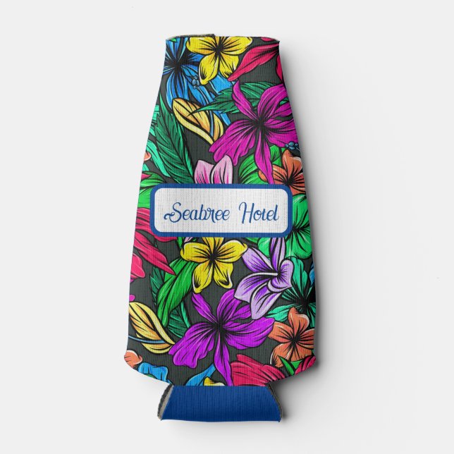 Enfriador De Botellas Flores tropicales divertidas (Anverso)