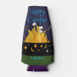 Enfriador De Botellas Fogata de Camper Feliz Personalizado