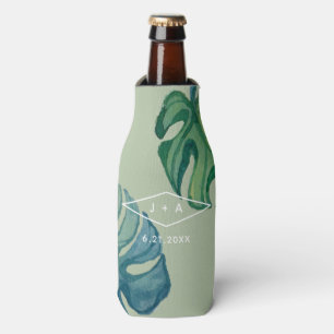 Enfriador De Botellas Foliage de acuarela tropical