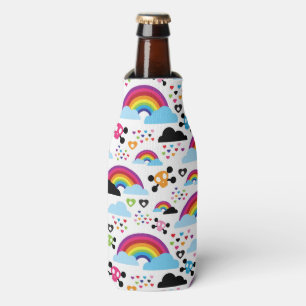 Enfriador De Botellas Fondo adolescente del cráneo del arco iris del em