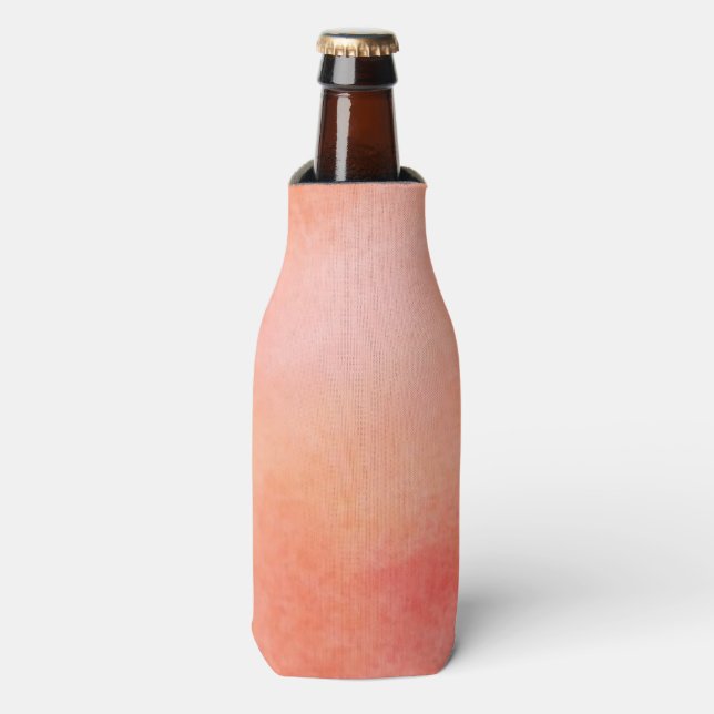 Enfriador De Botellas Fondo de la acuarela abstracta - Naranja (Frente de la botella)