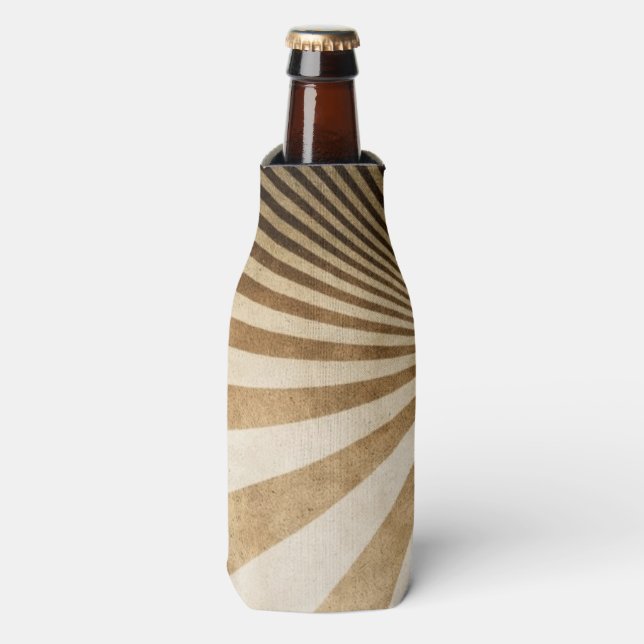 Enfriador De Botellas Fondo de patrón de banda retro (Frente de la botella)