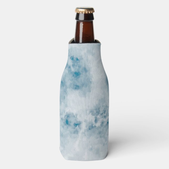 Enfriador De Botellas Fondo de textura azul de mármol (Frente de la botella)