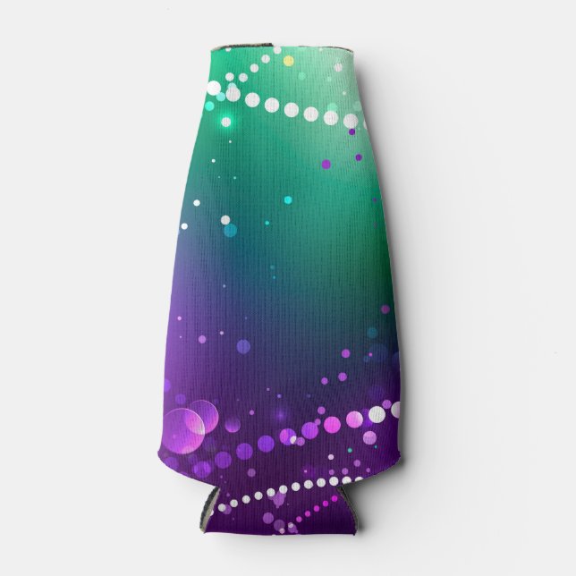 Enfriador De Botellas Fondo morado festivo Mardi Gras (Anverso)