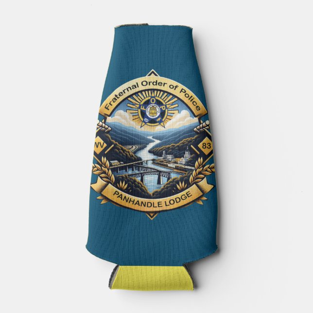 Enfriador De Botellas FOP Lodge 83 Frasco Coozie (Anverso)