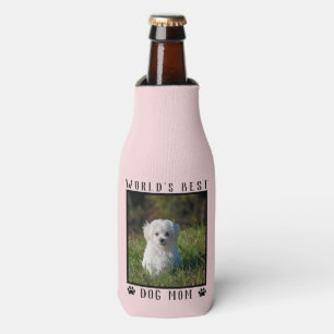 Enfriador De Botellas Foto de mascota con huellas de patas de la mejor m