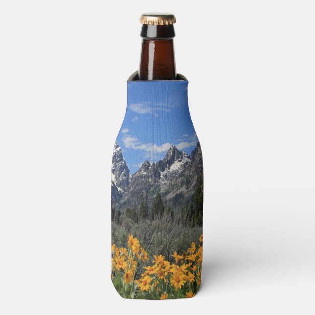Enfriador De Botellas Foto de recuerdo de Grand Teton Springtime (Frente de la botella)