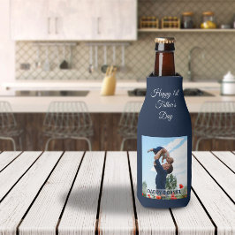 Enfriador De Botellas Foto del Personalizado del Día del Padre Feliz