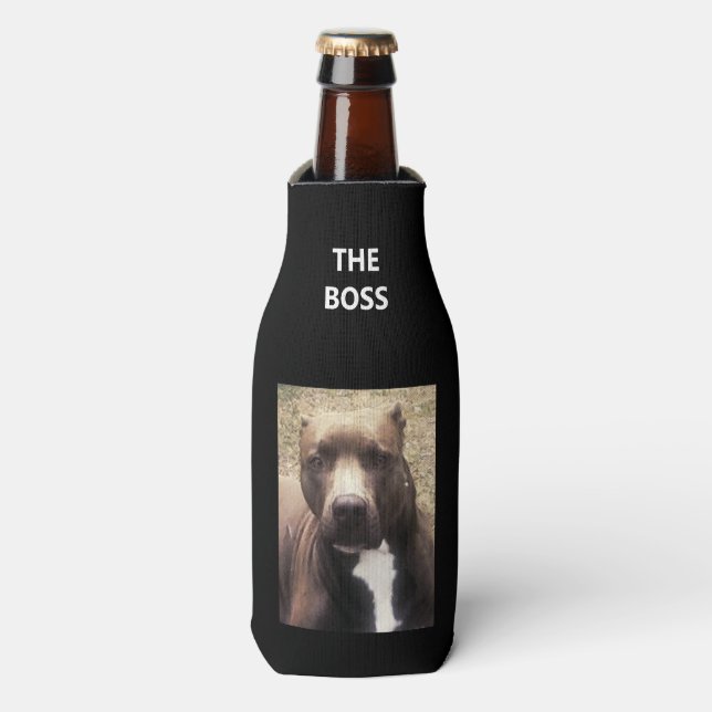 Enfriador De Botellas Foto personalizada de Bulldog Pit (Frente de la botella)