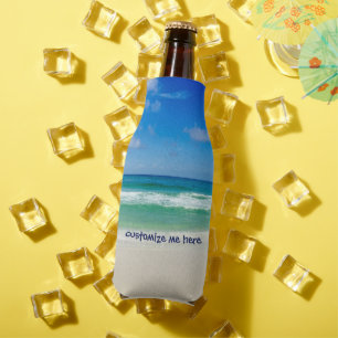Enfriador De Botellas Fotografía de playa Hermosa Isla Tropical Persona