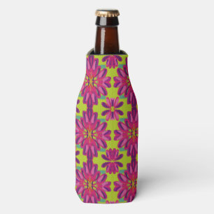 Enfriador De Botellas Frasco de cerveza Refrigerador Flores patrón arte