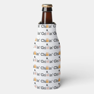 Enfriador De Botellas Frasco de Chillin y Grillin y Can Huggie