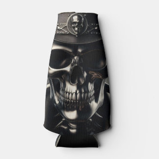 Enfriador De Botellas Frasco de Cowboy de cráneo metálico