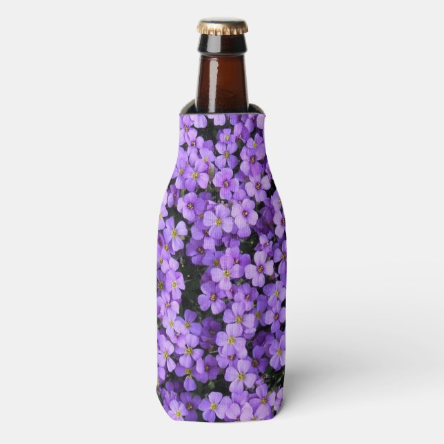 Enfriador De Botellas Frasco de Flores Violetas (Frente de la botella)