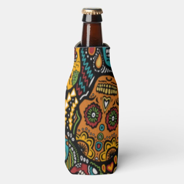 Enfriador De Botellas Frasco de Halloween de SUGAR SKULL (Frente de la botella)