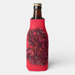 Enfriador De Botellas Frasco De Toro En Freno En La Noche Roja De Llanto