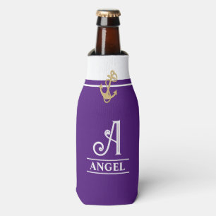 Enfriador De Botellas Frasco morado monogramado