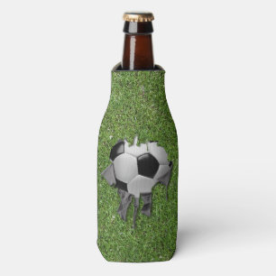 Enfriador De Botellas Frasco negro de fútbol desgarrado