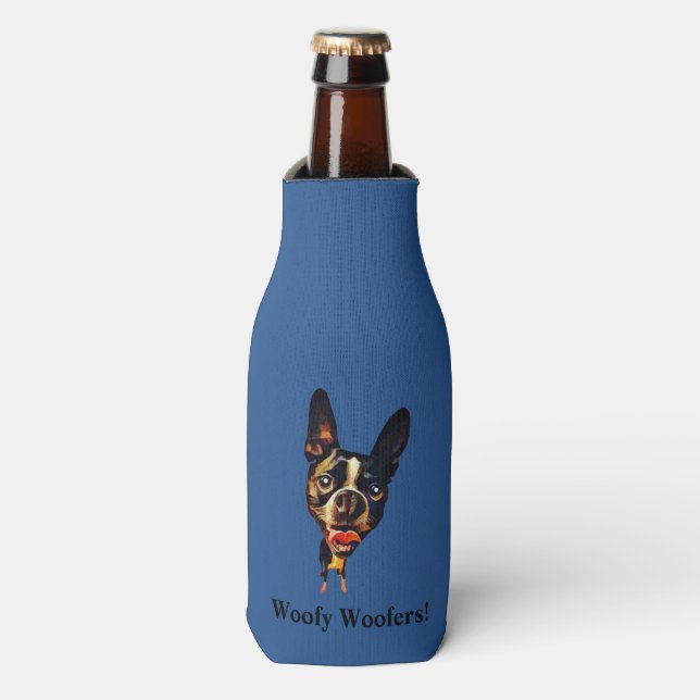 Enfriador De Botellas Funny Boston Terrier Bottle Cooler (Frente de la botella)