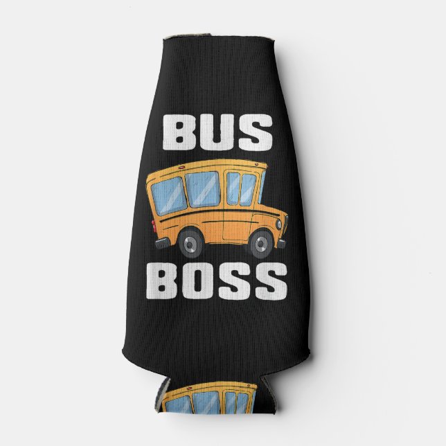 Enfriador De Botellas Funny Bus Boss School Bus Driver (Anverso)