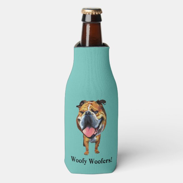 Enfriador De Botellas Funny Personalizado Bulldog Frasco Frasco (Frente de la botella)