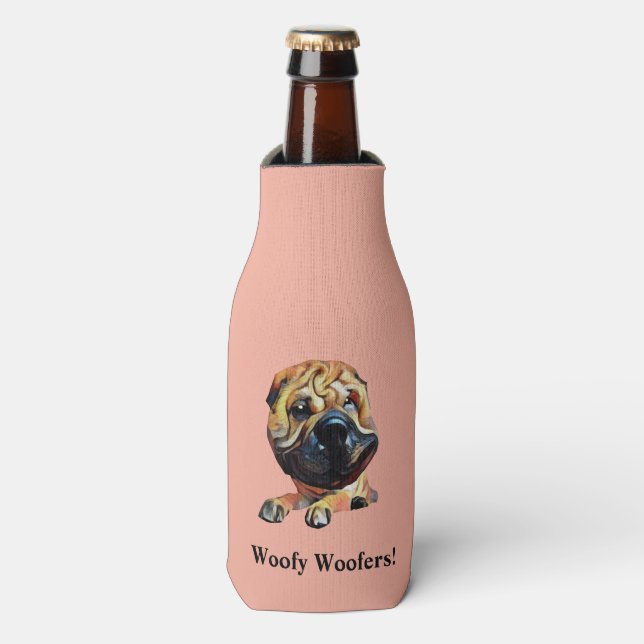 Enfriador De Botellas Funny Personalizado Chino Shar Pei Frasco (Frente de la botella)