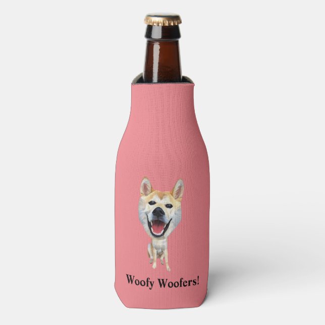 Enfriador De Botellas Funny Personalizado Shiba Inu Frasco (Frente de la botella)
