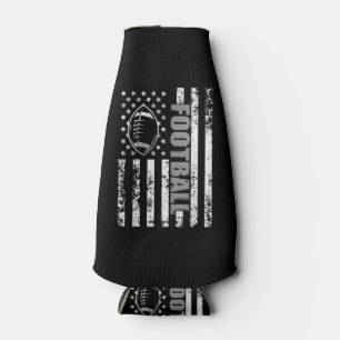 Enfriador De Botellas Fútbol patriótico con bandera estadounidense