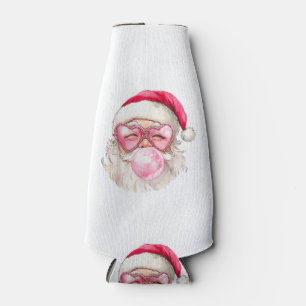 Enfriador De Botellas Gafas de sol rosadas chicle de Navidad de Santa Re